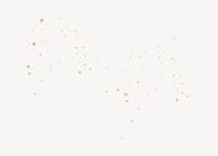 Gold glitter  collage element psd