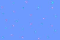 Colorful confetti blue background, party design