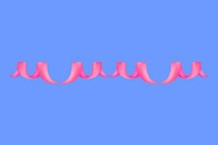 Simple pink ribbon collage element vector