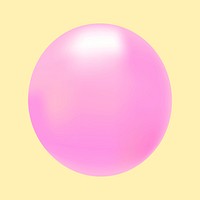 Pink balloon collage element vector 