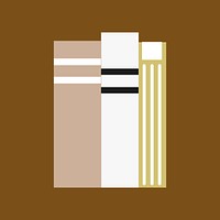 Feminine book spines doodle vector