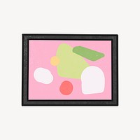 Pink picture frame doodle vector