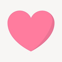 Pink heart collage element vector