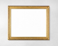 Picture frame mockup vintage golden design psd