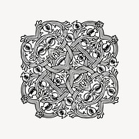Flourish ornament clipart vector. Free public domain CC0 image.