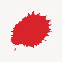 Red color splash clipart vector. Free public domain CC0 image.