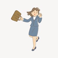 Business woman clipart illustration vector. Free public domain CC0 image.
