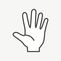 Hand sign clipart psd. Free public domain CC0 image.