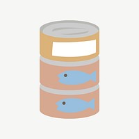 Canned fish clipart psd. Free public domain CC0 image.