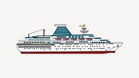 Cruise ship clipart illustration vector. Free public domain CC0 image.