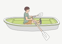 Paddle boat clipart illustration psd. Free public domain CC0 image.