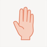 Hand sign illustration. Free public domain CC0 image.