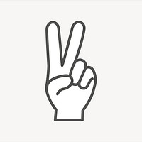 Hand sign illustration. Free public domain CC0 image.