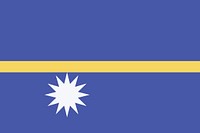 Flag of Nauru illustration. Free public domain CC0 image.
