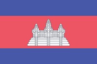 Flag of Cambodia illustration. Free public domain CC0 image.