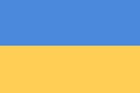 Ukraine flag illustration. Free public domain CC0 image.