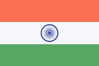 Flag of India illustration vector. Free public domain CC0 image.