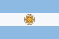 Flag of Argentina illustration. Free public domain CC0 image.