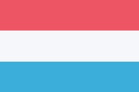 Flag of Luxembourg illustration. Free public domain CC0 image.