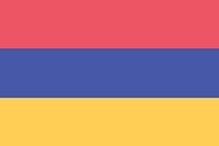 Flag of Armenia illustration. Free public domain CC0 image.