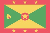 Flag of Grenada illustration. Free public domain CC0 image.