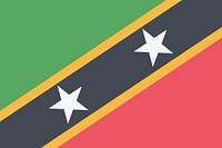 Flag of Saint Kitts and Nevis illustration vector. Free public domain CC0 image.