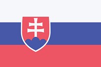 Flag of Slovakia illustration. Free public domain CC0 image.