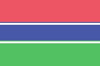 Flag of the Gambia illustration vector. Free public domain CC0 image.