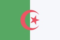 Flag of Algeria illustration vector. Free public domain CC0 image.