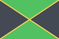 Flag of Jamaica clip art vector. Free public domain CC0 image.