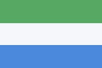 Flag of Sierra Leone clip art vector. Free public domain CC0 image.