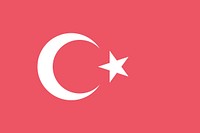 Flag of Turkey clip  art. Free public domain CC0 image.