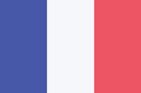 Flag of France clip art vector. Free public domain CC0 image.