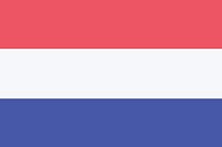Flag of the Netherlands clip  art. Free public domain CC0 image.