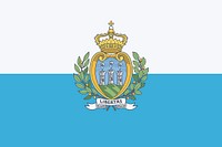 Flag of San Marino clip  art. Free public domain CC0 image.