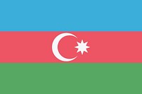 Flag of Azerbaijan illustration vector. Free public domain CC0 image.