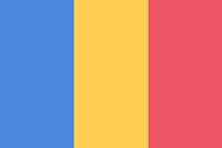 Flag of Romania illustration vector. Free public domain CC0 image.