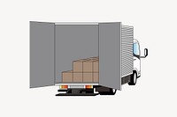 Truck clipart illustration vector. Free public domain CC0 image.