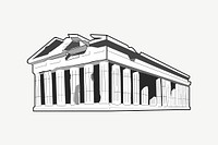 Parthenon clipart illustration psd. Free public domain CC0 image.