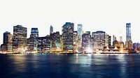 New York cityscape, border background   psd