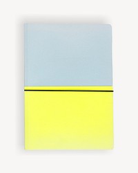 Neon yellow notebook collage element