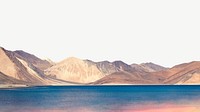 Beautiful mountain range, border background  psd