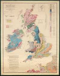             New index geological map of the British Isles, and adjacent coast of France constructed from published documents, communications of eminent geologists, and personal investigation          