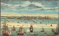             A South-East View of the City of Boston in North America          