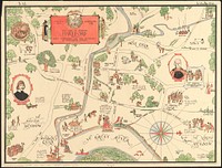             The map of pioneer Hartford : founded 1636, incorporated 1784, showing early landmarks and the locations of historical events          