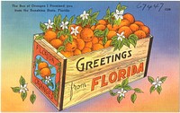             The box of oranges I promised you from the Sunshine State, Florida          