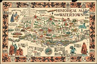             Historical map of Watertown, 1630-1930          