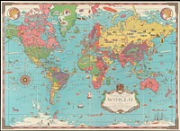             Mercator map of the world          
