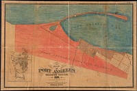             Map of Port Angeles, Washington Territory : compiled from a true copy of the U.S. survey thereof on file in the General Land Office, certified February 2nd 1864 by J.M. Edmunds, commissioner          