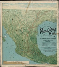             Map of the Mexican National R.R "Laredo route " and connections : the scenic short line to the city of Mexico          